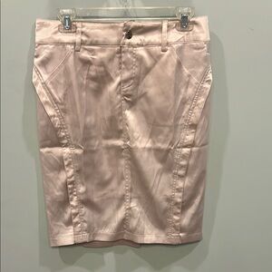 Cream Pencil Skirt with Cargo Details for Night Out